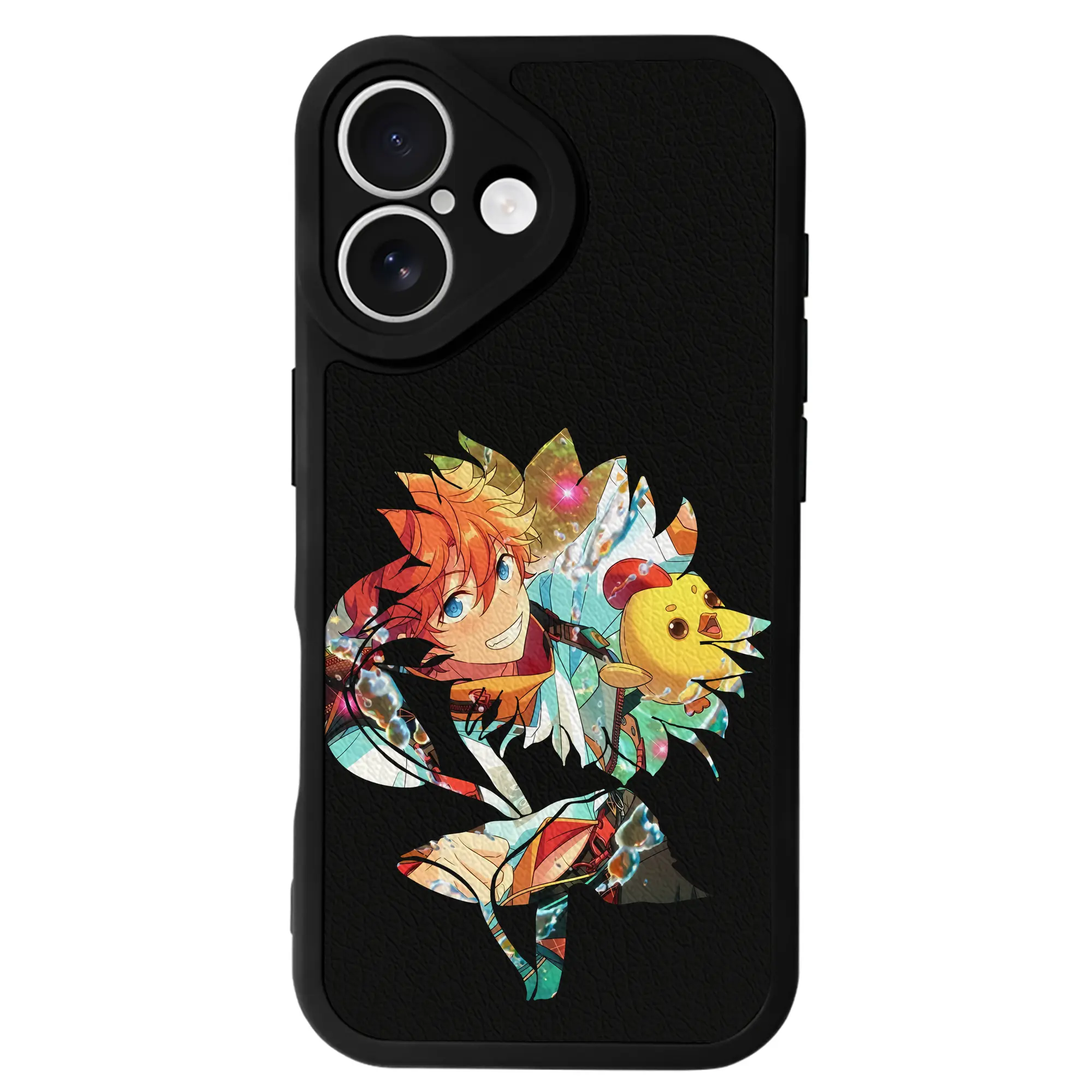 あんさん ぶる グッズ Trickstar 明星スバル - IPhone 16シリーズ対応 ・ シリコンスマホケース ・ レザー調 ・ 高精度フィット ・ 耐衝撃 ・ ワイヤレス充電対応 ・ 精密カット